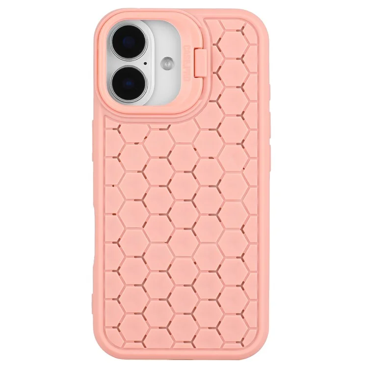 Funda para iPhone 16 Plus compatible con MagSafe, con soporte y disipación de calor, cubierta de teléfono de TPU - Rosa