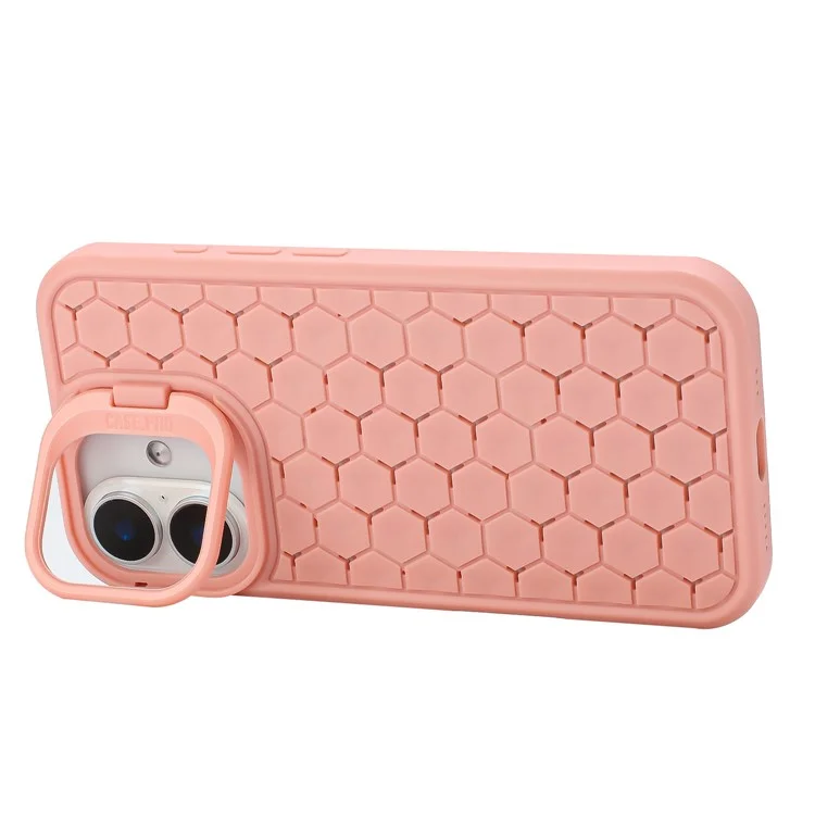 Funda para iPhone 16 Plus compatible con MagSafe, con soporte y disipación de calor, cubierta de teléfono de TPU - Rosa