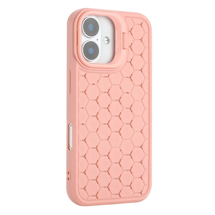 Funda para iPhone 16 Plus compatible con MagSafe, con soporte y disipación de calor, cubierta de teléfono de TPU - Rosa
