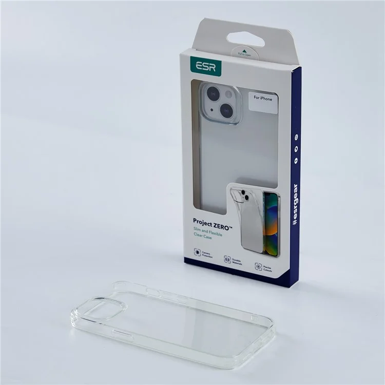 ESR Project Zero Series for iPhone 14 Pro Max Ultra-thin Soft TPU Case Transparent Protective Cover