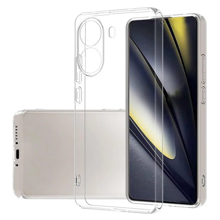 Для Xiaomi Poco X7 Pro 5G прозрачный чехол для телефона, ультратонкий и гибкий TPU чехол на заднюю панель