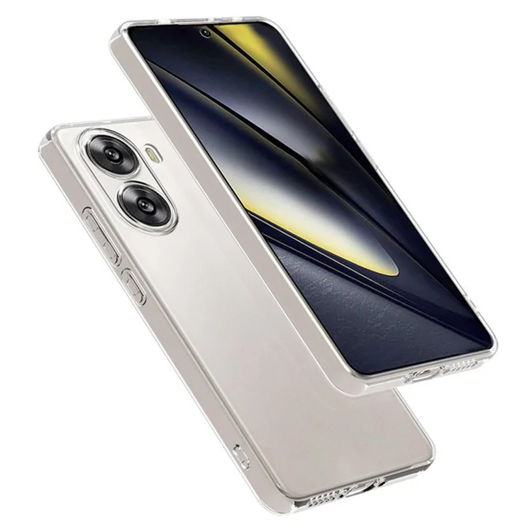 Для Xiaomi Poco X7 Pro 5G прозрачный чехол для телефона, ультратонкий и гибкий TPU чехол на заднюю панель