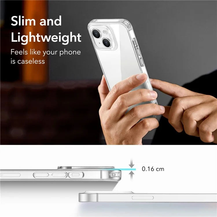 ESR Project Zero Series for iPhone 14 Plus Ultra-thin Soft TPU Case Transparent Anti-drop Anti-scratch Cover