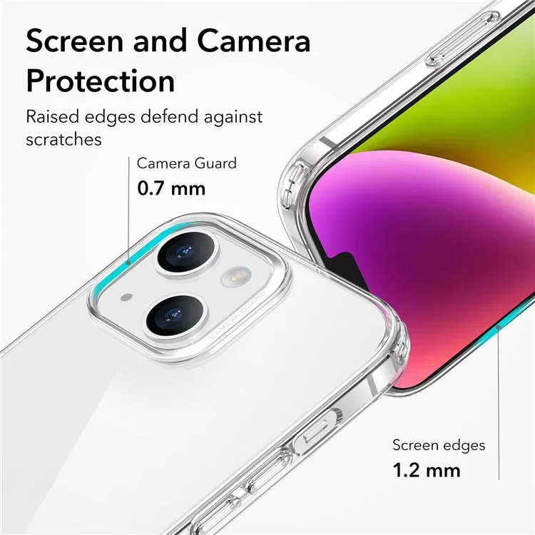 ESR Project Zero Series for iPhone 14 Plus Ultra-thin Soft TPU Case Transparent Anti-drop Anti-scratch Cover