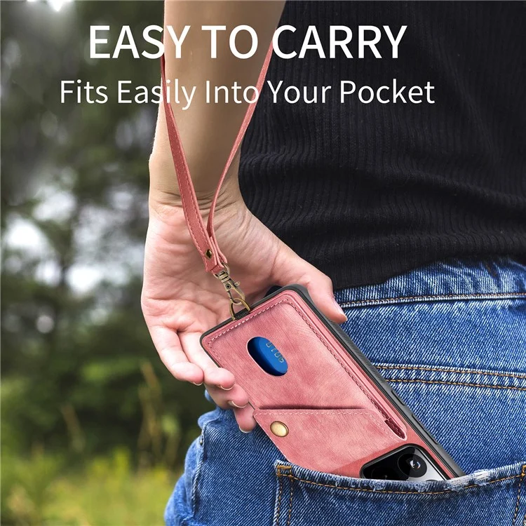 Capa para Xiaomi 15 de couro + TPU com slot para cartão e suporte - Preta