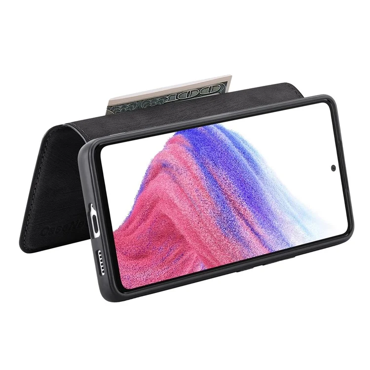 Funda CASENEO MW-03 para Xiaomi 15 Pro con cartera desmontable, cubierta de teléfono de cuero + TPU - Negro