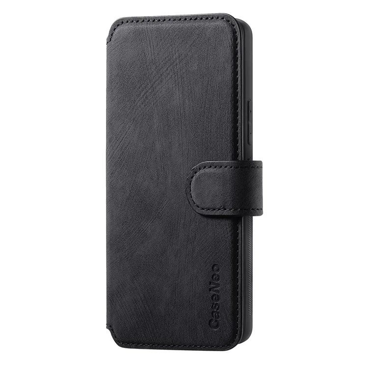 Funda CASENEO MW-03 para Xiaomi 15 Pro con cartera desmontable, cubierta de teléfono de cuero + TPU - Negro