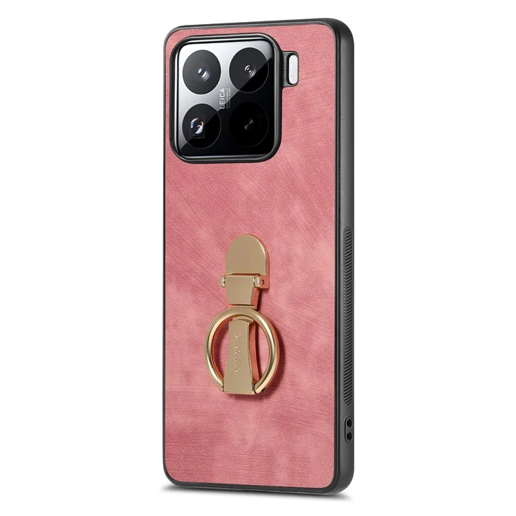 Custodia CASENEO D22 per Xiaomi 15 Pro, con supporto pieghevole, in pelle retrò, colore rosa.