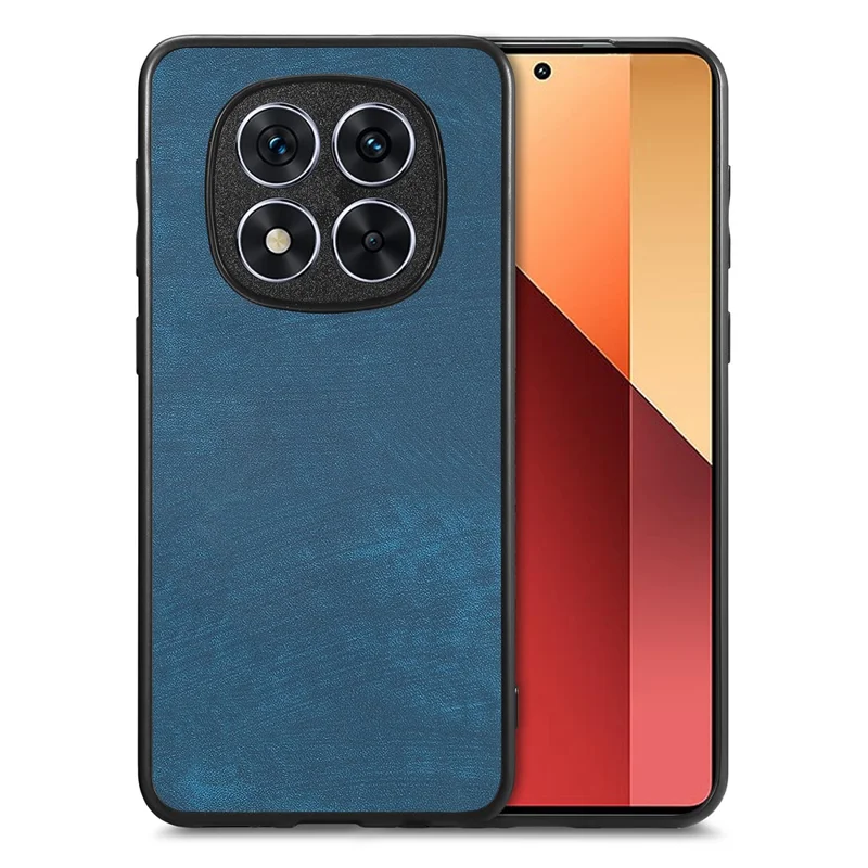Für Xiaomi Redmi Note 14 Pro+ 5G Hülle Retro Leder + TPU stoßfeste Schutzhülle - Blau