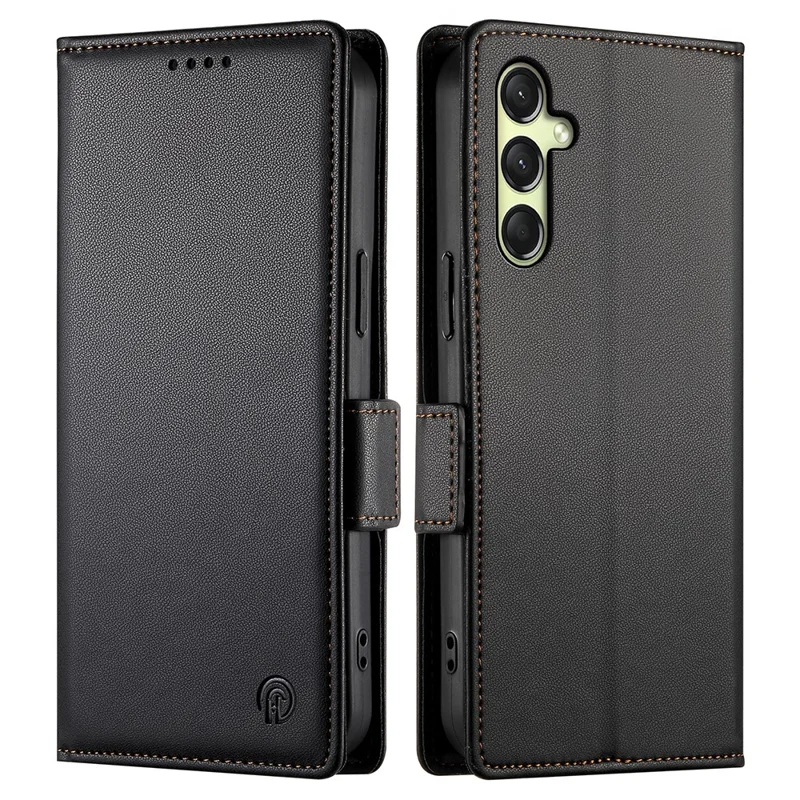 Étui portefeuille en cuir PU pour Samsung Galaxy A36 5G - Noir