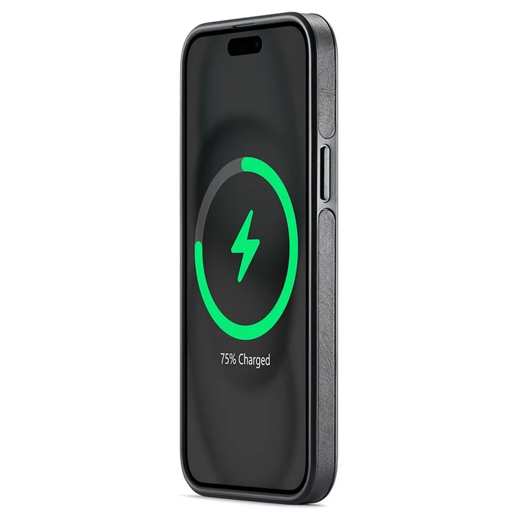 Capa magnética MAGKING K1 Series para iPhone 14, de PC+TPU+couro PU - Preta