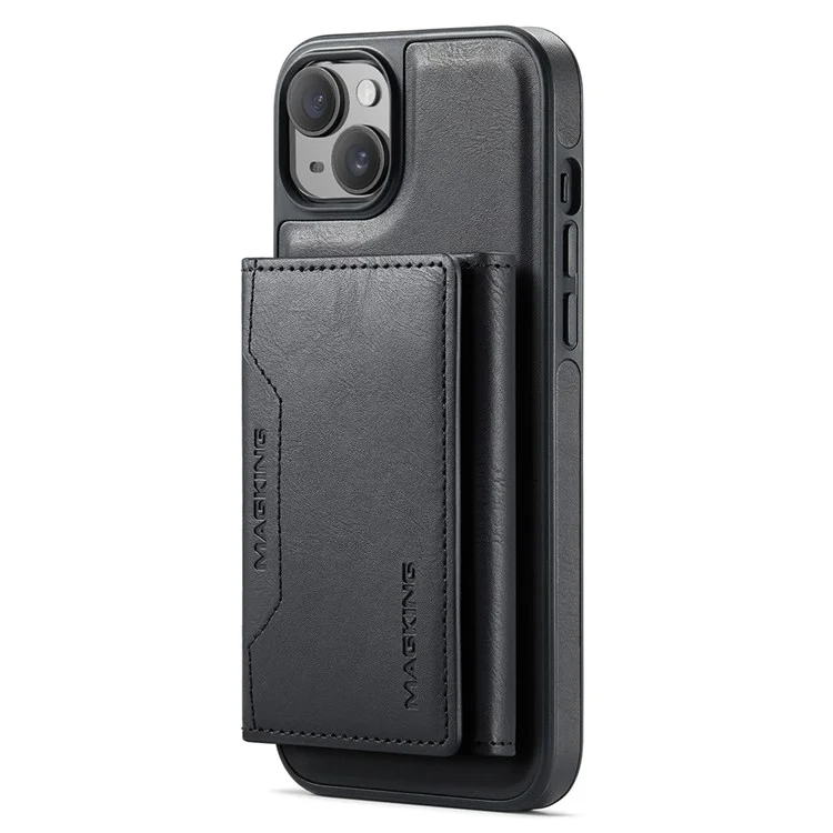 Capa MAGKING K2 Series compatível com iPhone 14 com MagSafe, PC + TPU + PU - Preta