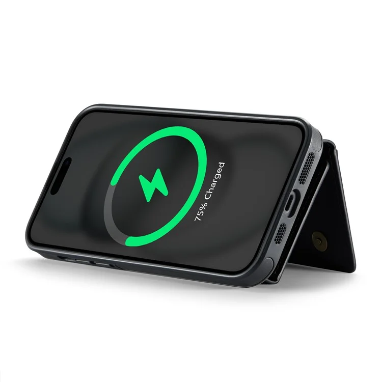Capa MAGKING K2 Series compatível com iPhone 14 com MagSafe, PC + TPU + PU - Preta