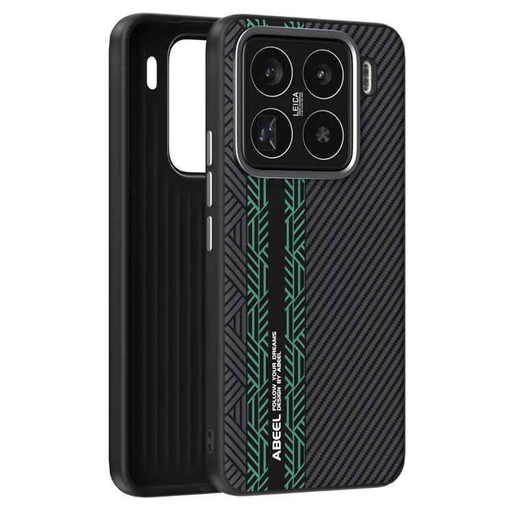 ABEEL Cover per Xiaomi 15 in PC + TPU + Lega di Alluminio + Pelle PU Compatibile con MagSafe - Texture 2
