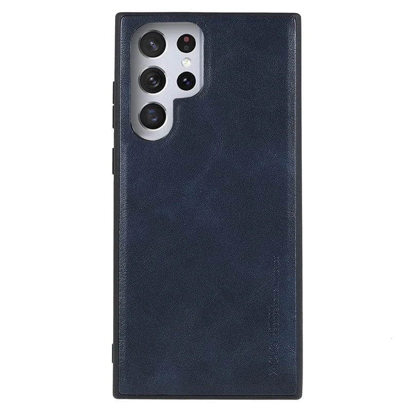 Custodia per Samsung Galaxy S25 Ultra della serie X-LEVEL Bojue-3, rivestita in pelle, con copertura posteriore in PC+TPU - Blu