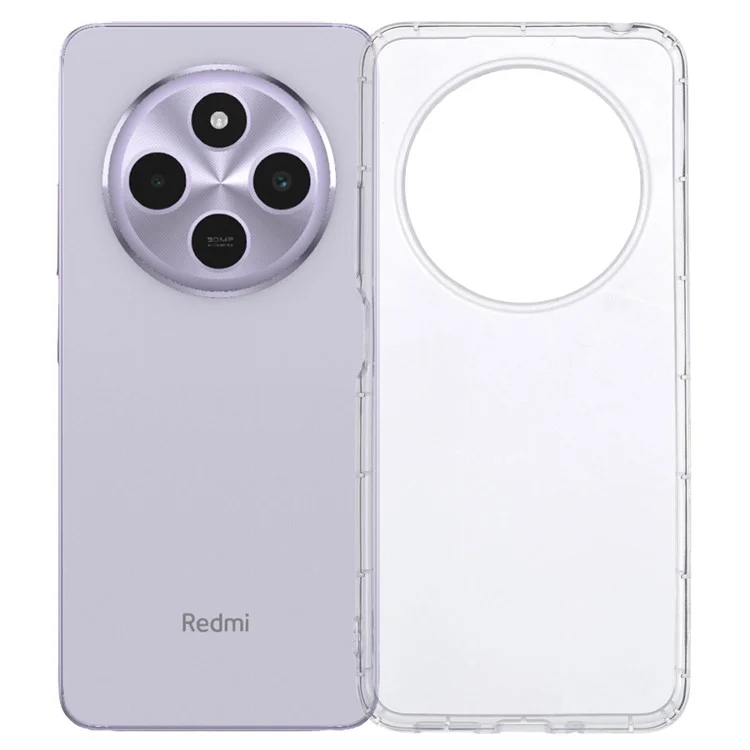 Чехол для телефона Xiaomi Redmi 14C 4G / 14R 5G / Poco C75 4G, прозрачный TPU-чехол с защитой от ударов (большое отверстие для задней камеры)