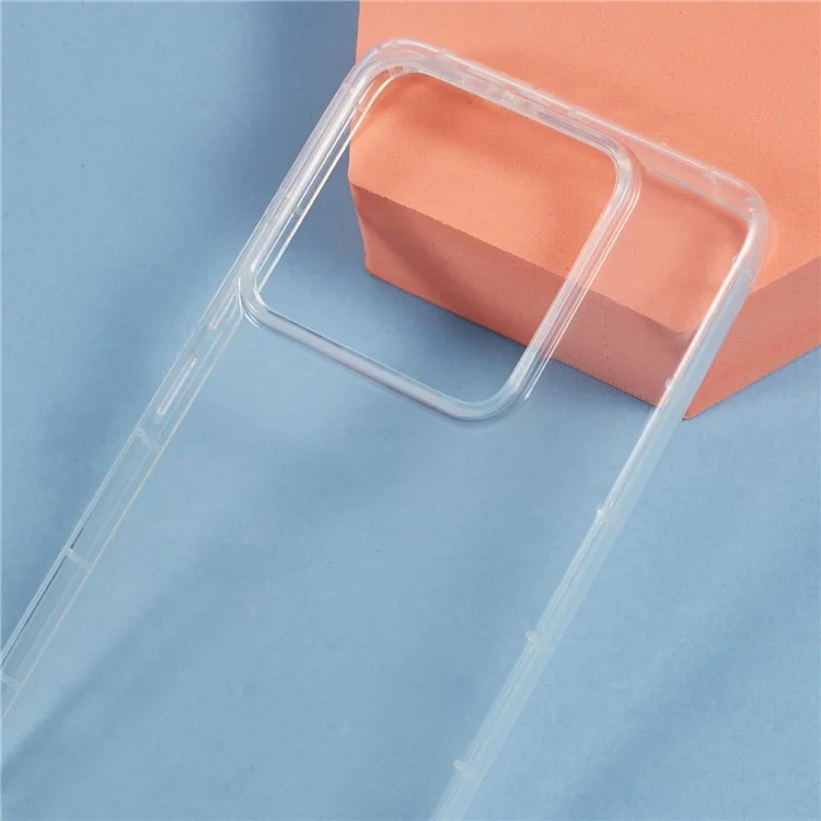 Capa de telefone transparente de TPU para Xiaomi 14T Pro com proteção de airbag (grande orifício para a lente traseira)