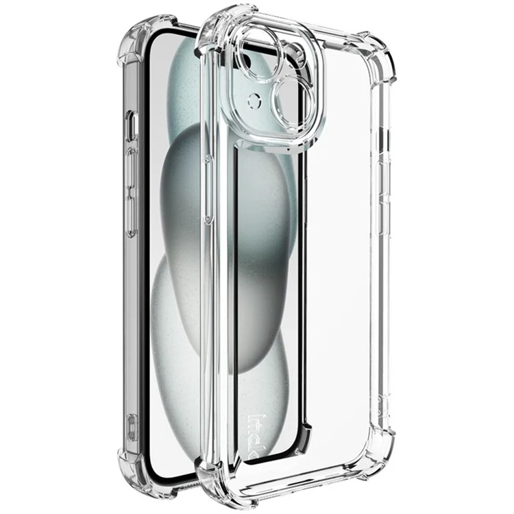 Чехол IMAK UX-4 для iPhone 15, прямоугольная рамка, защита от ударов, прозрачный ТПУ-чехол