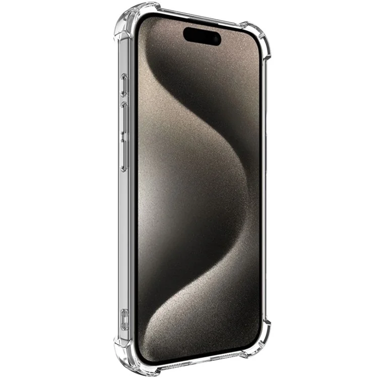 IMAK UX-4 чехол для iPhone 15 Pro прямоугольная рамка, четыре угла, ударопрочный, прозрачный ТПУ чехол