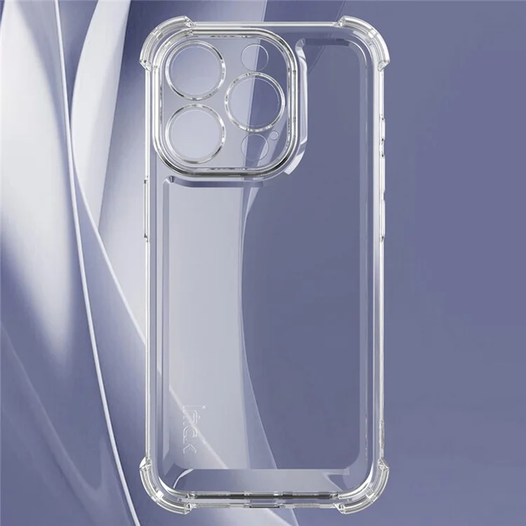 IMAK UX-4 чехол для iPhone 15 Pro прямоугольная рамка, четыре угла, ударопрочный, прозрачный ТПУ чехол