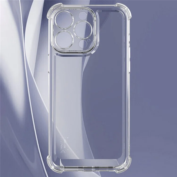 Чехол для iPhone 15 Pro Max серии IMAK UX-4 с прямой рамкой, защитой от ударов в четырех углах и прозрачной TPU крышкой