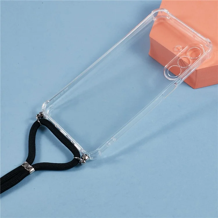 Funda para Samsung Galaxy A26 5G Reforzada en las esquinas Cubierta de teléfono TPU transparente con cordón