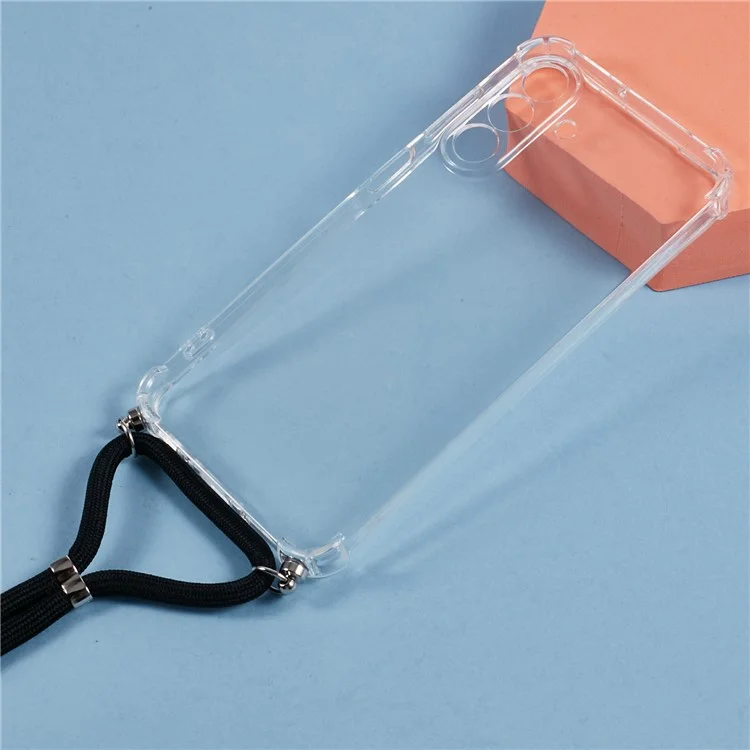 Funda para Samsung Galaxy A26 5G Reforzada en las esquinas Cubierta de teléfono TPU transparente con cordón