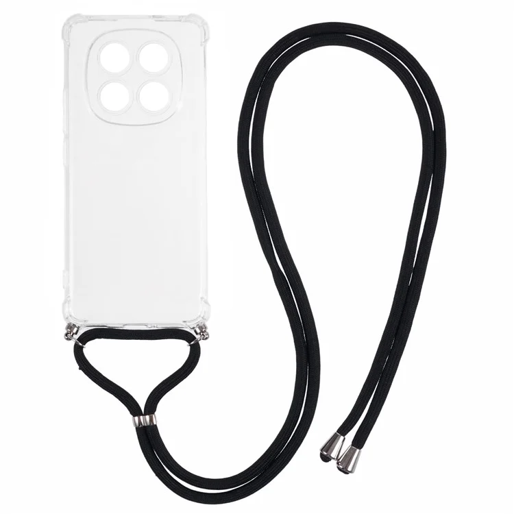 Für Xiaomi Redmi Note 14 Pro+ 5G Hülle Verstärkte Ecken TPU Klare Handyhülle mit Schlaufe