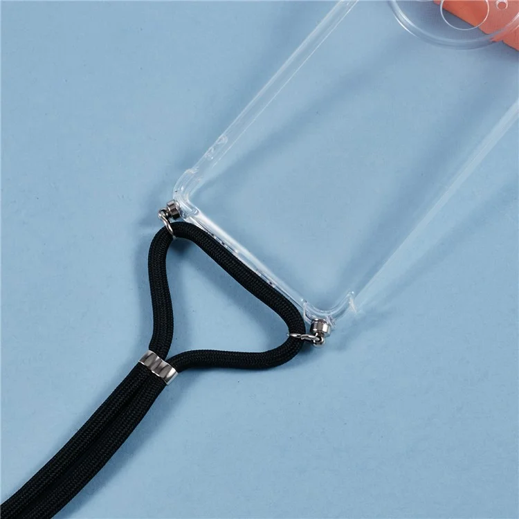 Funda para OnePlus 13 con esquinas reforzadas, tapa de teléfono transparente de TPU con cordón.