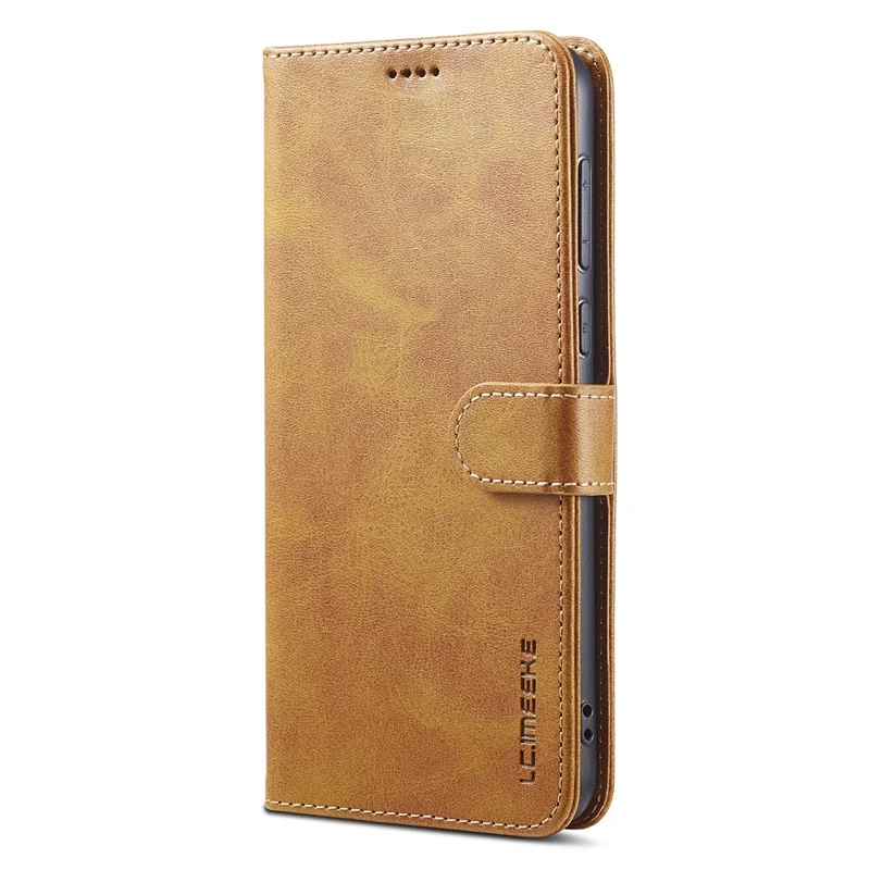LC.IMEEKE For Xiaomi Redmi A4 5G Case Calf Texture PU Leather Stand Wallet Phone Cover - Yellow