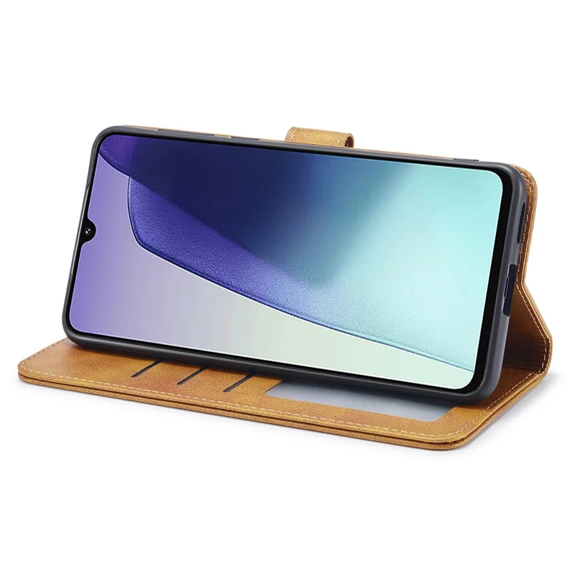 LC.IMEEKE For Xiaomi Redmi A4 5G Case Calf Texture PU Leather Stand Wallet Phone Cover - Yellow