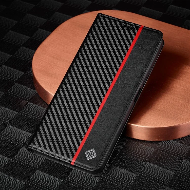 Capa para Xiaomi Redmi A4 5G da LC.IMEEKE, com textura de fibra de carbono, suporte e porta-cartões - Listras verticais
