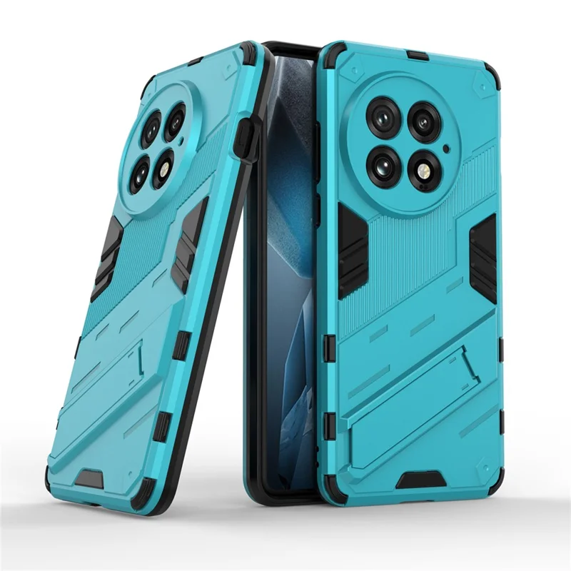 For OnePlus 13 Case PC+TPU Shockproof Phone Cover with Kickstand - Baby Blue