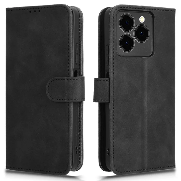 Per Ulefone Note 20 Pro Custodia in pelle Skin-Feel Anti-Drop Wallet Flip Phone Cover - Nero