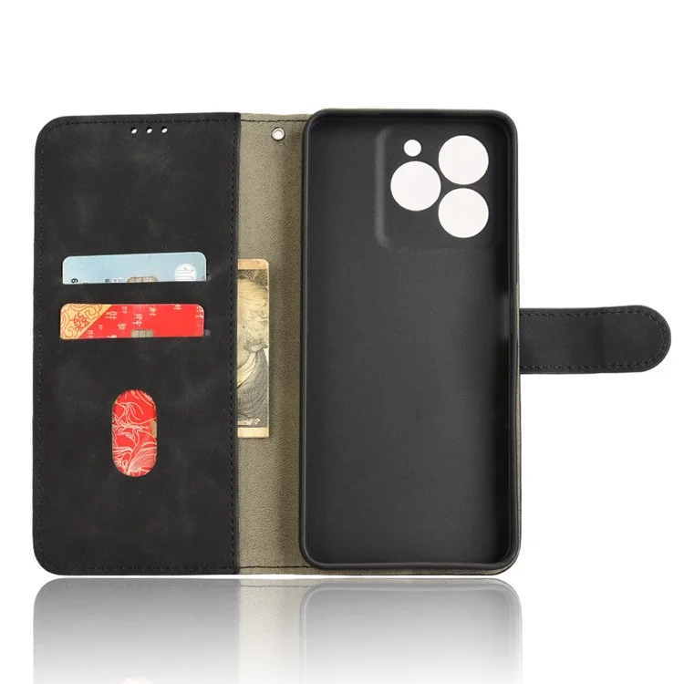 Per Ulefone Note 20 Pro Custodia in pelle Skin-Feel Anti-Drop Wallet Flip Phone Cover - Nero