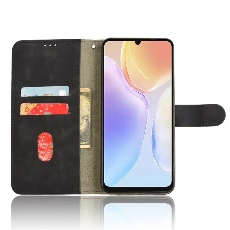 Per Ulefone Note 20 Pro Custodia in pelle Skin-Feel Anti-Drop Wallet Flip Phone Cover - Nero