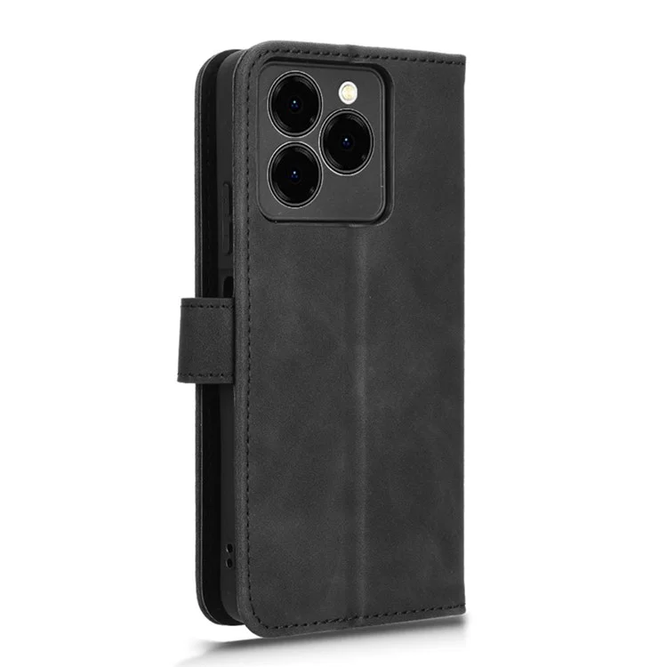 Per Ulefone Note 20 Pro Custodia in pelle Skin-Feel Anti-Drop Wallet Flip Phone Cover - Nero