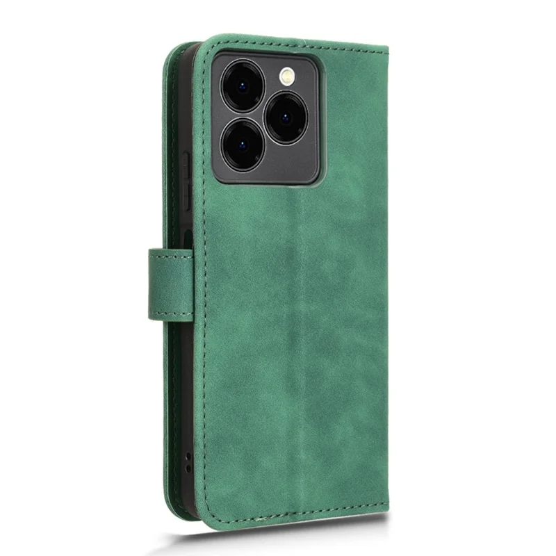 For Ulefone Note 20 Pro Leather Case Skin-Feel Anti-Drop Wallet Flip Phone Cover - Green
