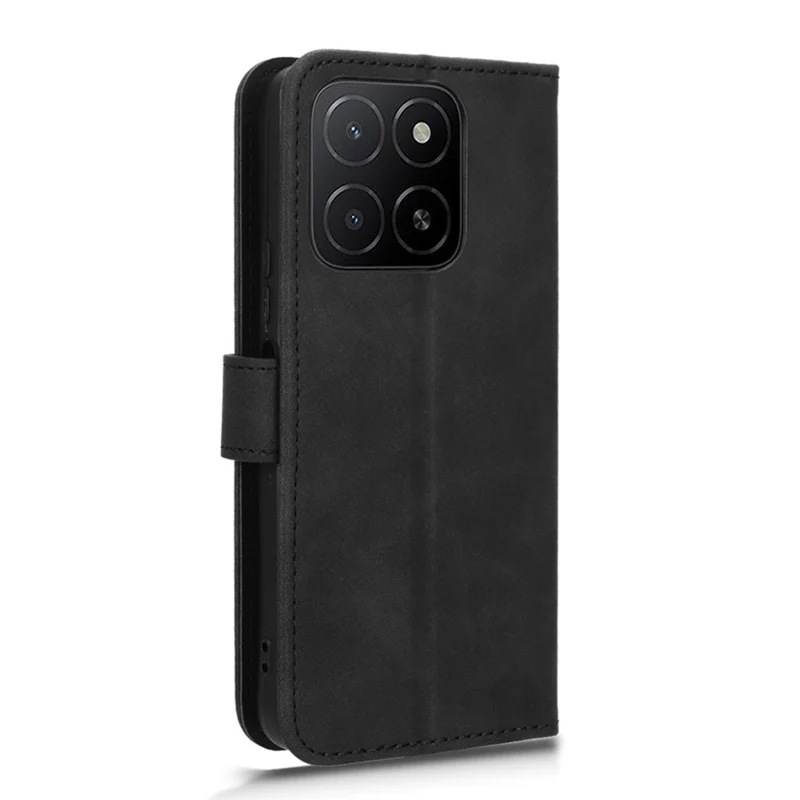 Futera skórzana na Honor X5b, etui typu portfel z funkcją podpierania i magnesem, odporno na upadek, czarne