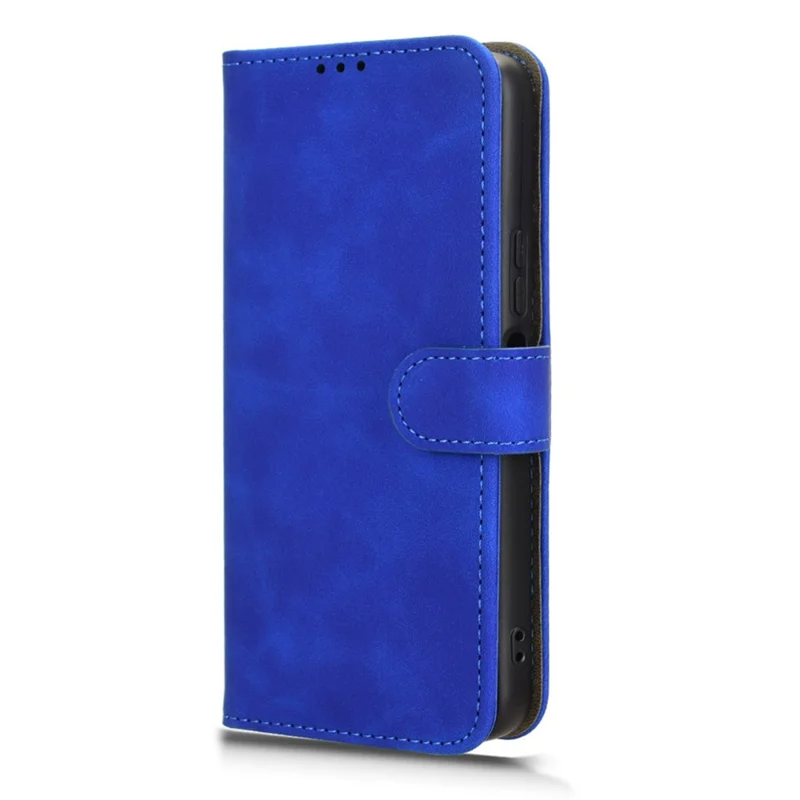 For Honor X5b Leather Case Skin-Feel Anti-Drop Wallet Flip Phone Cover - Blue