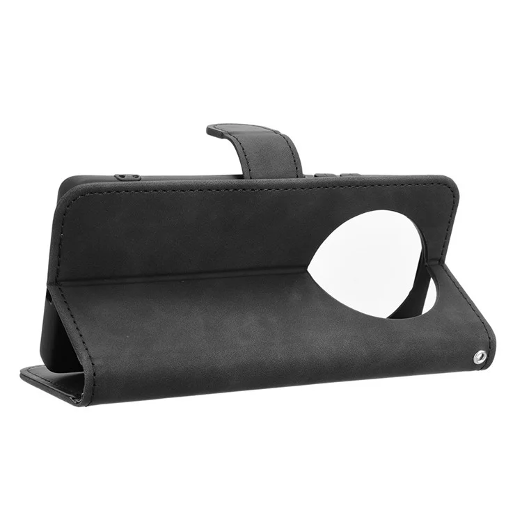 For Honor X60 Pro 5G / X9c 5G Lederetui Haptik-Gefühl Anti-Drop Wallet Flip Handyhülle - Schwarz