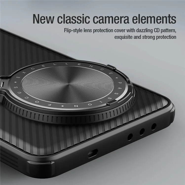 NILLKIN Camshield Prop Series Hülle für OnePlus 13 mit Kameraschutz aus PC + TPU - Schwarz