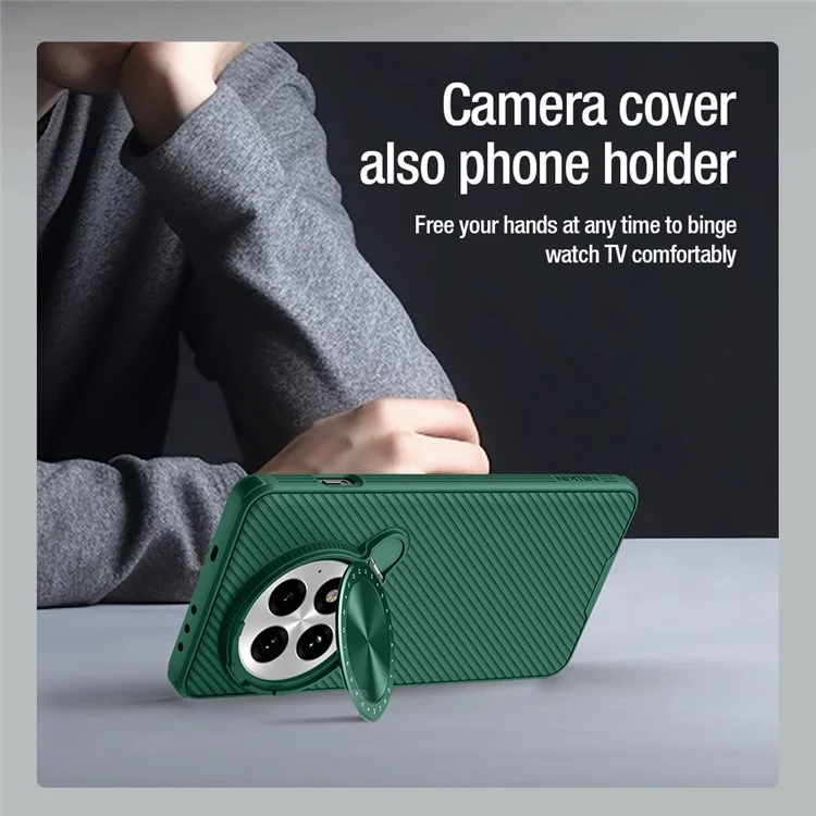 NILLKIN Camshield Prop Series Hülle für OnePlus 13 mit Kameraschutz aus PC + TPU - Schwarz