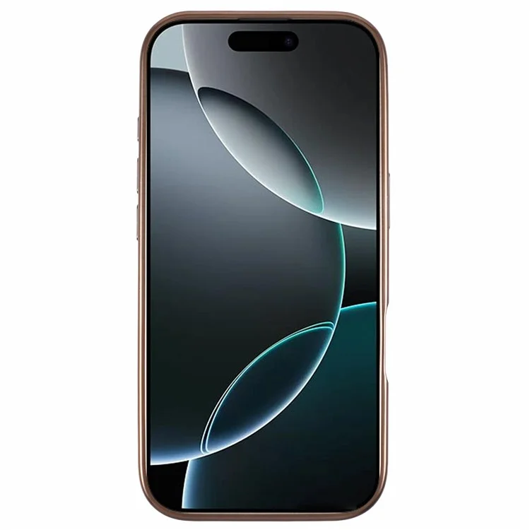 Чехол для iPhone 16 Pro Max KIGC, совместимый с MagSafe, кожа+пластик+ТПУ, задняя крышка - титановое золото