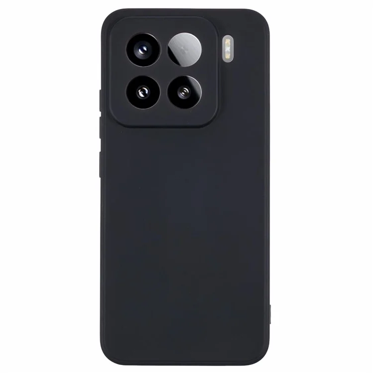 Funda para Xiaomi 15 Pro, carcasa trasera de TPU suave con revestimiento de fibra antiarañazos - Negro