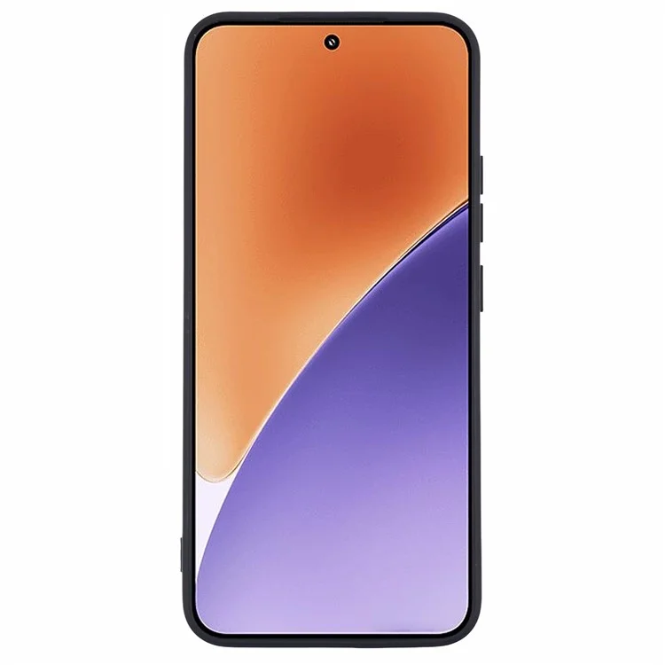 Funda para Xiaomi 15 Pro, carcasa trasera de TPU suave con revestimiento de fibra antiarañazos - Negro