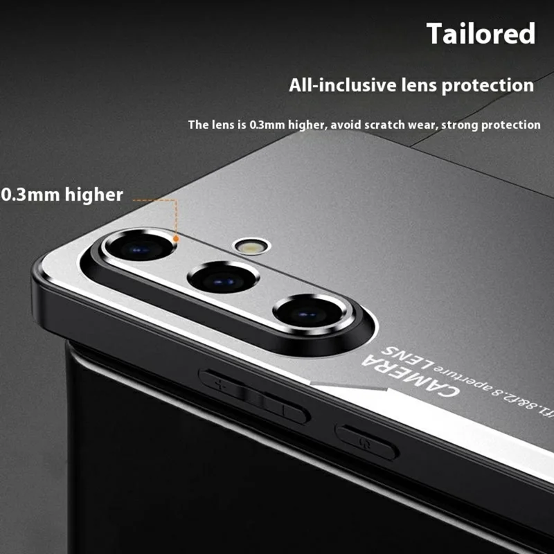 Funda para teléfono Samsung Galaxy A26 5G, aleación de aluminio + TPU + cubierta trasera de PC - Oro