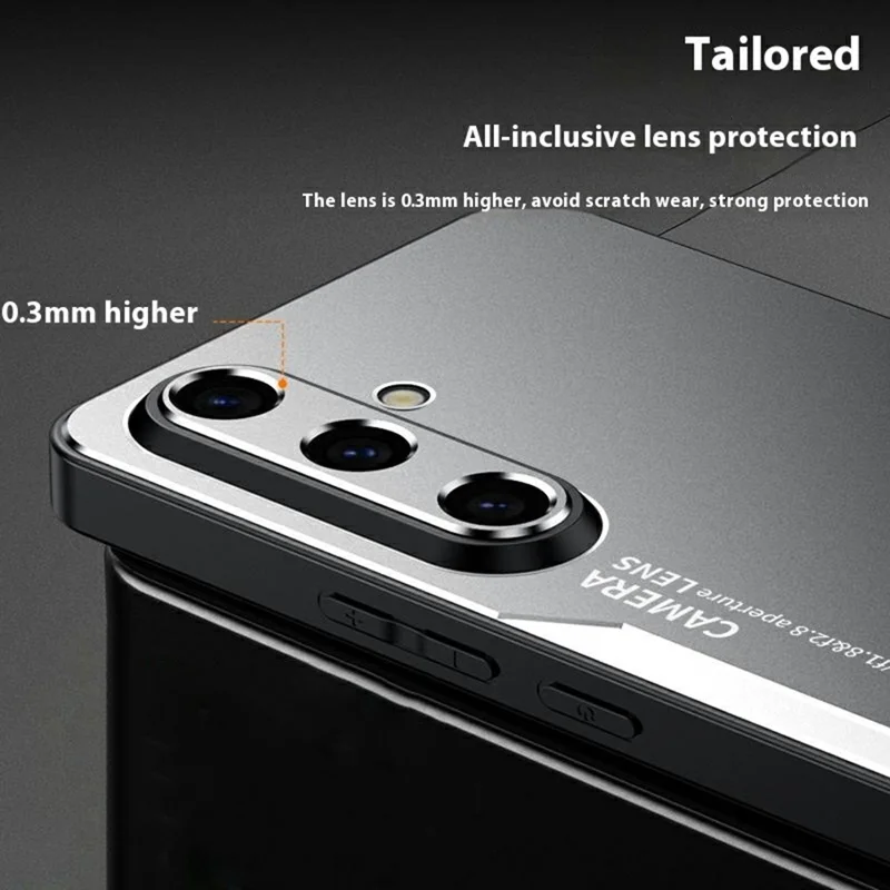 For Samsung Galaxy A16 4G / 5G Phone Case Aluminium Alloy TPU PC Back Cover - Gold