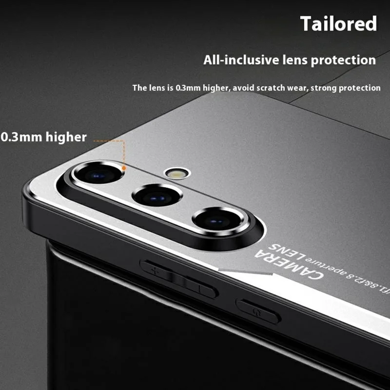 Funda para teléfono Samsung Galaxy A36 5G de aleación de aluminio + TPU + cubierta trasera de PC - Dorada