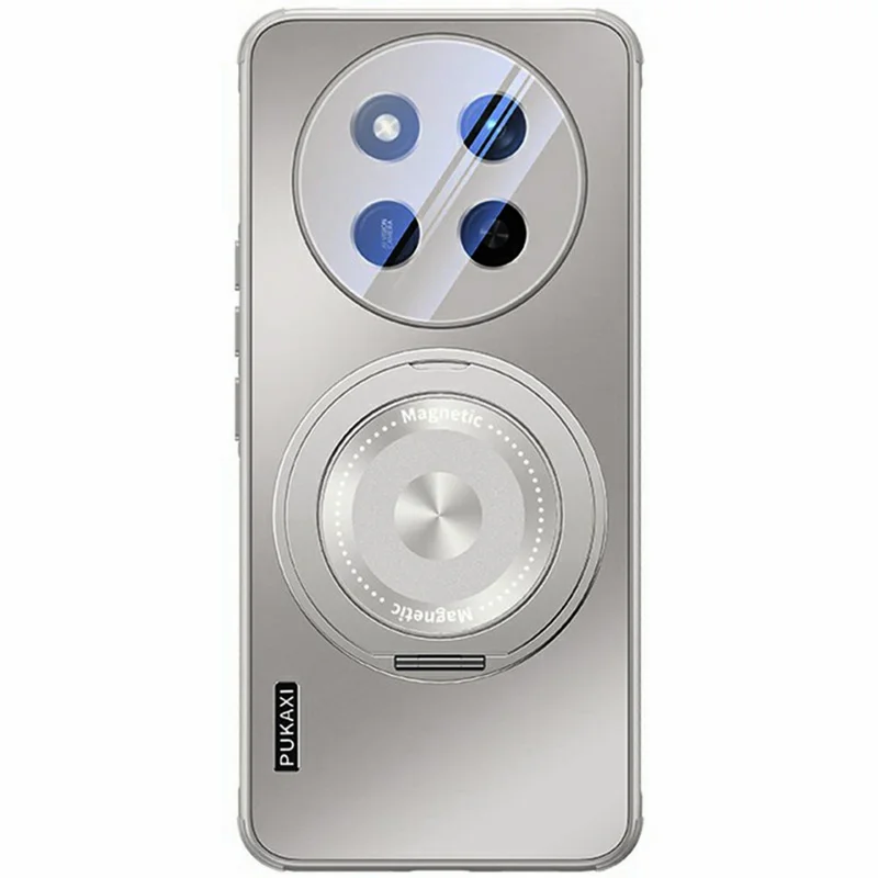 Étui For Honor X60 Pro 5G Compatible avec MagSafe Support Béquille TPU+PC Dissipation Thermique Housse de Protection - Gris